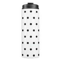 Black Polka Dots White