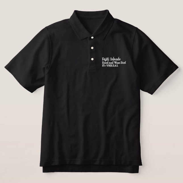 Black Polo - Food and Wine Fest (Design Vorderseite)