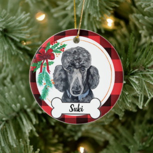 Black Poodle Dog Ornament