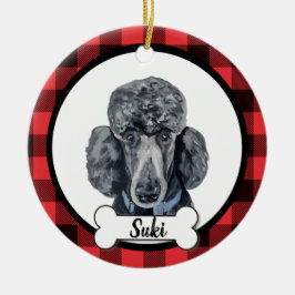 Black Poodle Dog Ornament