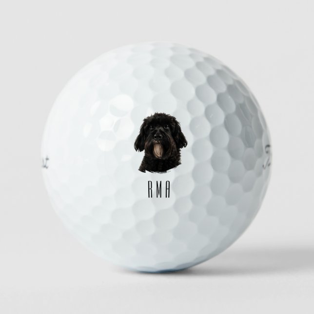 Black Poodle Golfball (Vorderseite)