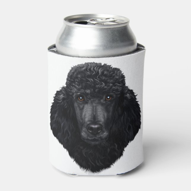 Black Poodle Hundegesicht Dosenkühler (Kanne Vorderseite)