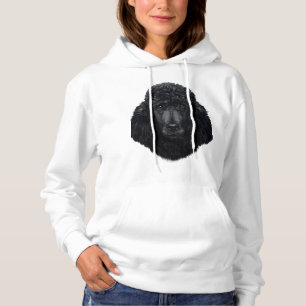 Black Poodle Hundegesicht Hoodie