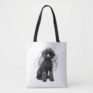 Black Poodle Premium T-Shirt Tasche