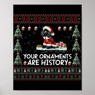 Black Poodle Weihnachtsbaum Lichter Dekorationen X