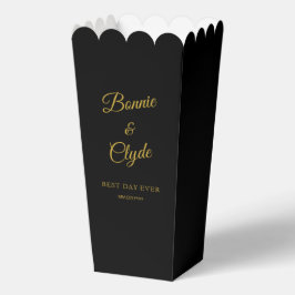 Black Popcorn Favor Box for Elegant Celebrations Geschenkschachtel