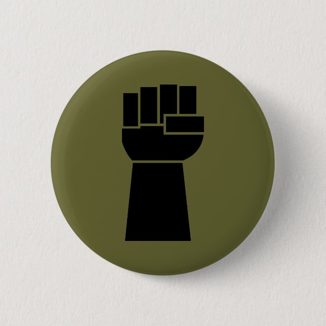Black Power Black Fire Obama Button (Vorderseite)