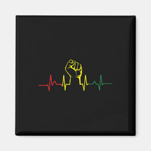 Black Power Faust Herzschlag Afroamerikanischer St Magnet