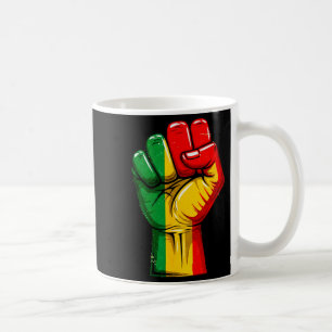 Black Power Faust Panafrikanische Flagge hisst Sto Kaffeetasse