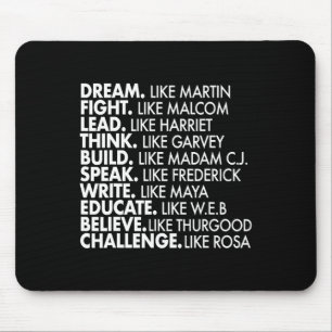 Black Power Historic Black Leaders African Black H Mousepad