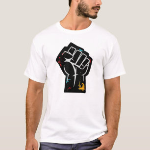 Black Power Rebellion Faust Design für Aktivismus T-Shirt