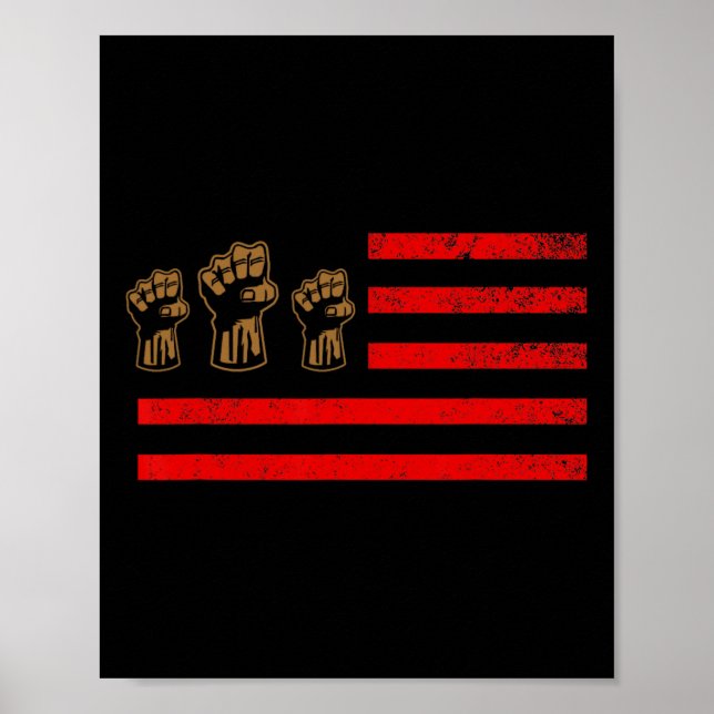 Black Pride Flag Afrikanischer amerikanischer Akti Poster (Vorne)