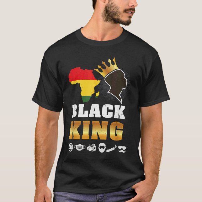 Black Pride King Definition  African Plus Size Gra T-Shirt (Vorderseite)