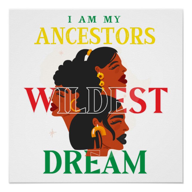 Black Pride Shirt | Ich bin schwarze Geschichte Poster (Vorderseite)