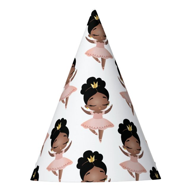 Black Princess Ballerina Partyhütchen (Vorderseite)