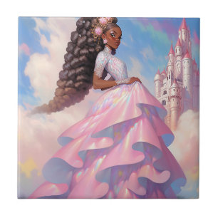 Black Princess Fantasy Art Fliese