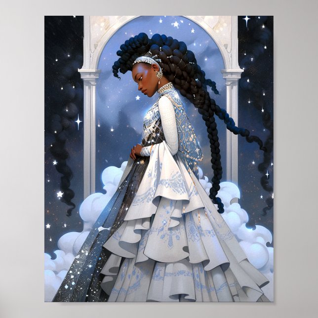 Black Princess Fantasy Art Poster (Vorne)