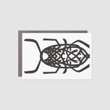 Black Print Car Magnet