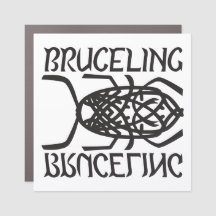 Black Print Car Magnet