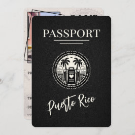 Black Puerto Rico Passport Save The Date