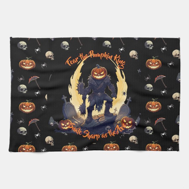 🖤 Black Pumpkin King Kitetücher 🎃 Geschirrtuch (Horizontal)