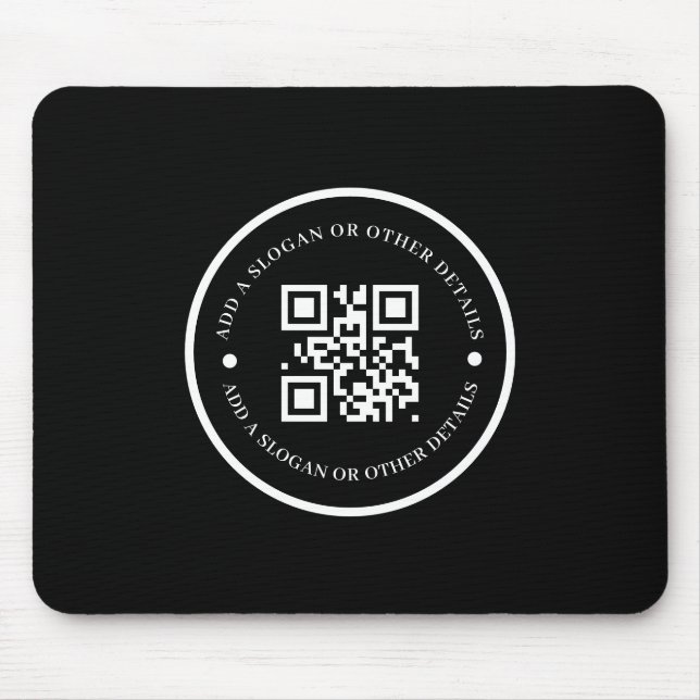 Black QR Code Company Promo mouse pad Mousepad (Vorne)