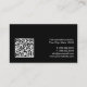 Black QR Code Physical Scientist Business Card Visitenkarte (Rückseite)