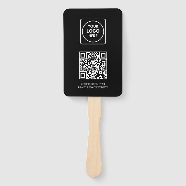 Black QR | Professional Business Logo Design Fächer (Vorderseite)