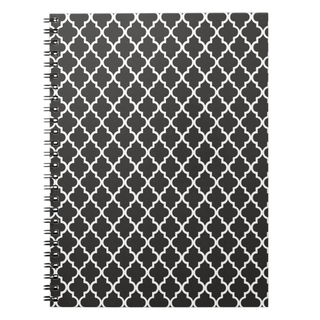 Black Quatrefoil Notizblock (Vorderseite)