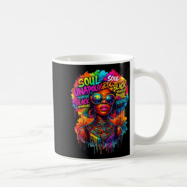 Black Queen African Map Unalogetically Black Histo Kaffeetasse (Rechts)