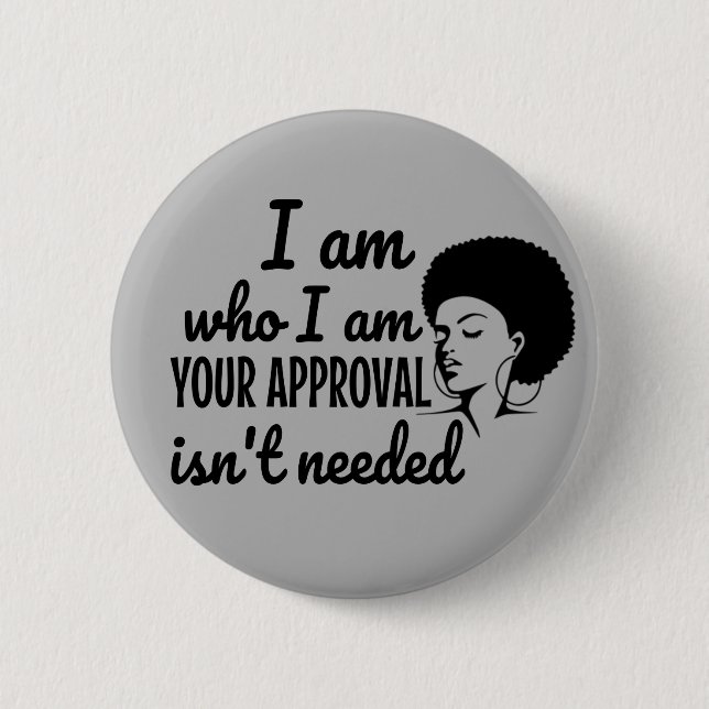 Black Queen Afro American Button (Vorderseite)