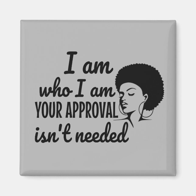 Black Queen Afro American Magnet (Vorne)
