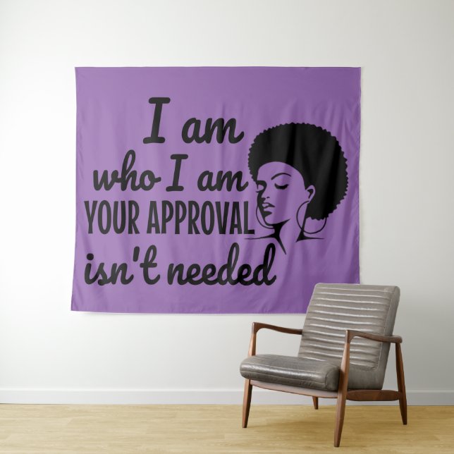 Black Queen Afro American Wandteppich (Beispiel (Horizontal))