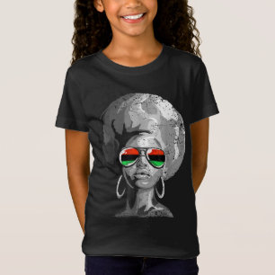 Black Queen Afro Frauengesicht T-Shirt