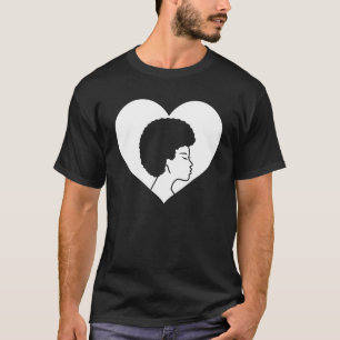 Black Queen Afro Heart Magic Melanin Man Wome T-Shirt
