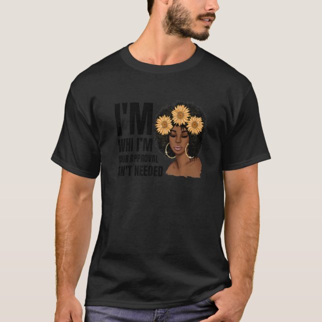 Black Queen Afro Lady African American Ladys Curl T-Shirt (Vorderseite)