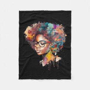 Black Queen Afro Melanin Gran Canaria Fleecedecke