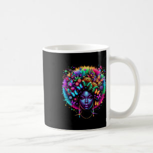 Black Queen Afro Melanin Juneteenth Leopard Butter Kaffeetasse