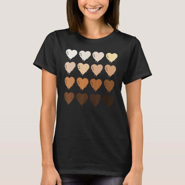 Black Queen Afro Melanin Shades Love African Ameri T-Shirt (Vorderseite)