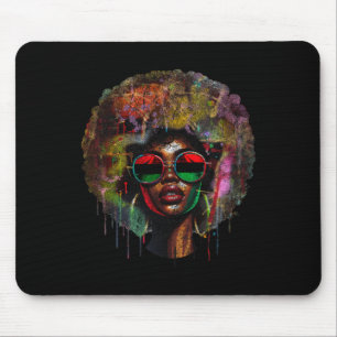 Black Queen Afro Melanin treibt Juneteenth Afrikan Mousepad
