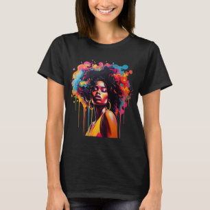 Black Queen Afro Melanin treibt Juneteenth Afrikan T-Shirt