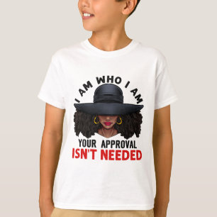 Black Queen Afroamerikanische Damen Lockig Natürli T-Shirt