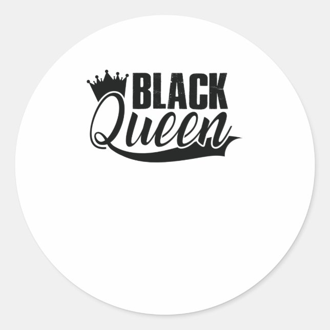 Black Queen Black Woman (3) Runder Aufkleber (Vorderseite)
