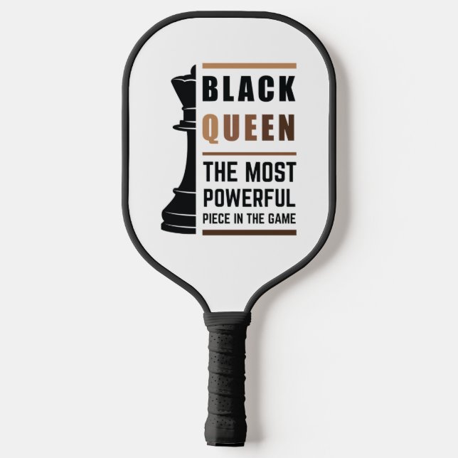 Black Queen das mächtigste Stück in Game 2 Pickleball Schläger (Rückseite)