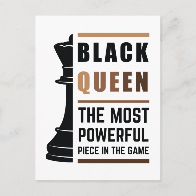 Black Queen das mächtigste Stück in Game 2 Postkarte (Vorderseite)