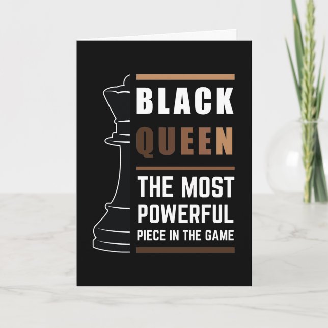 Black Queen das mächtigste Stück in Spiel 1 Karte (Vorderseite)