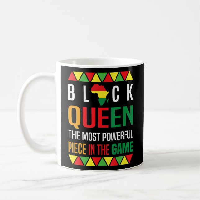 Black Queen die mächtigste schwarze Geschichte Kaffeetasse (Links)