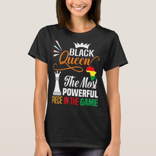 Black Queen die mächtigste schwarze Geschichte T-Shirt (Vorderseite)