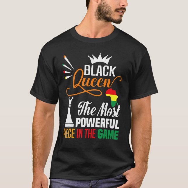 Black Queen die mächtigste schwarze Geschichte T-Shirt (Vorderseite)