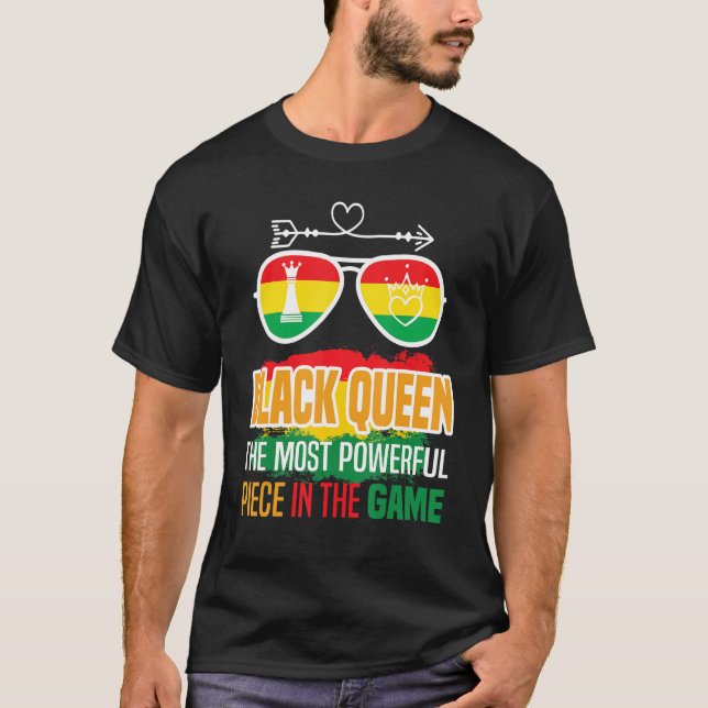Black Queen die mächtigste schwarze Geschichte T-Shirt (Vorderseite)